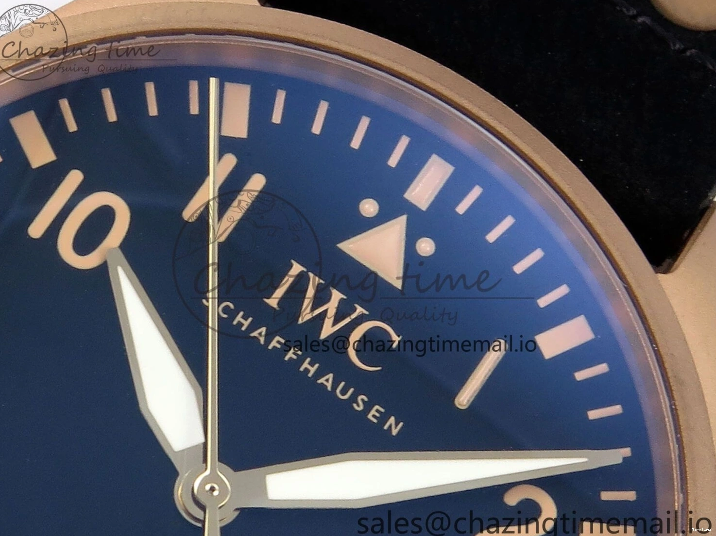 MIROTIME 0410 Affordable Big Pilot IW329703 M+F 1:1 Best Edition Black Dial on Black Nylon Strap MY 7004